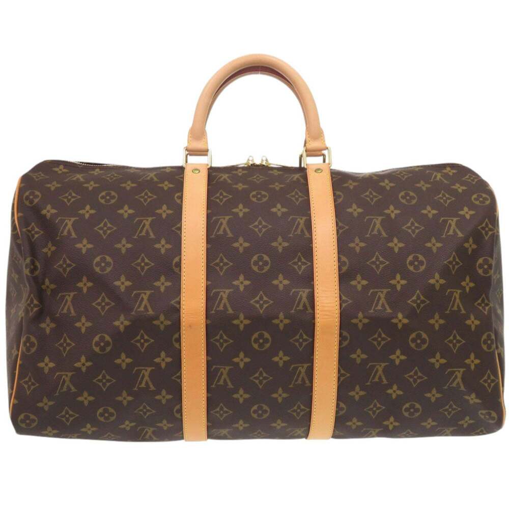 LOUIS VUITTON Authentic Brown Monogram Keepall 50 Boston Bag - Picture 2 of 10